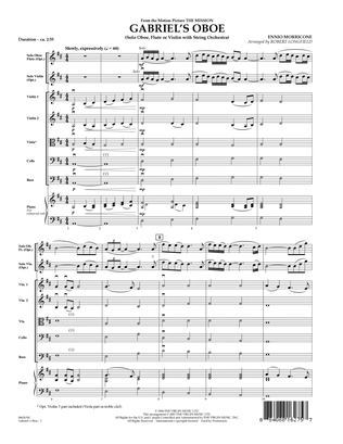 Gabriel's Oboe (from The Mission) - Full Score