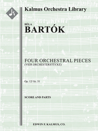 Book cover for Four Orchestral Pieces, Op. 12 (Sz. 51)