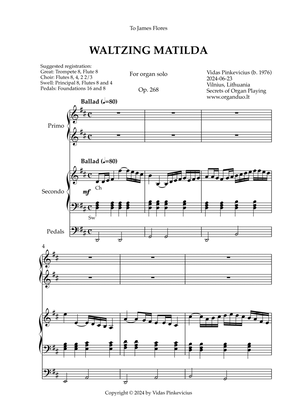 Book cover for Waltzing Matilda, Op. 268 (arr. for Organ Duet)