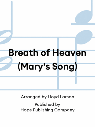 Book cover for Breath of Heaven (Mary's Song)