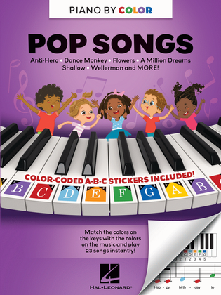 Book cover for Piano-by-Color – Pop Songs