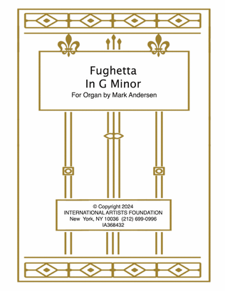 Book cover for Fughetta In G Minor for organ by Mark Andersen