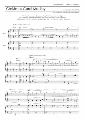 Book cover for Christmas Carol Medley [Piano Duet (1 Piano) / advanced / Christmas Music Arr.]