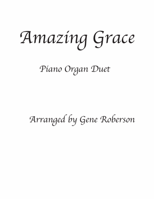 Book cover for Amazing Grace Piano Organ Duet with Jesu Joy