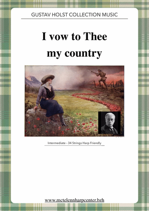 Book cover for I vow to thee my country - Gustav Holst - Intermediate & 34 String Harp | McTelenn Harp Center  