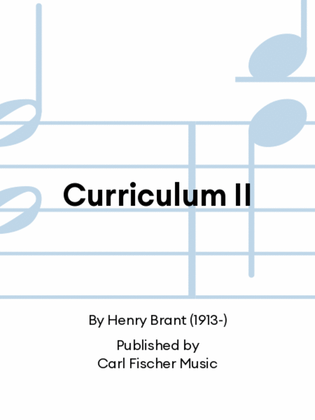 Book cover for Curriculum II