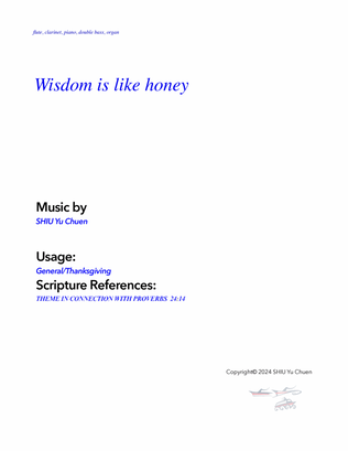 Book cover for Wisdom is like honey