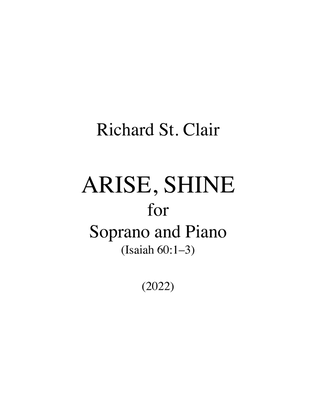 Book cover for ARISE, SHINE for Soprano and Piano