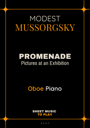 Book cover for Pictures at an Exhibition - Promenade - Oboe and Piano (Full Score and Parts)