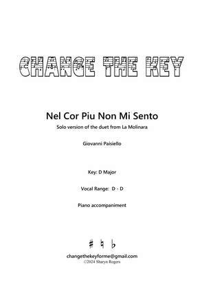 Book cover for Nel Cor Piu Non Mi Sento - D Major