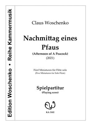 Book cover for Nachmittag eines Pfaus für Flöte solo (Afternoon of A Peacock for Solo Flute)