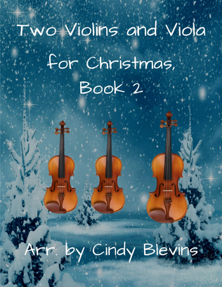 Book cover for Two Violins and Viola for Christmas, Book 2